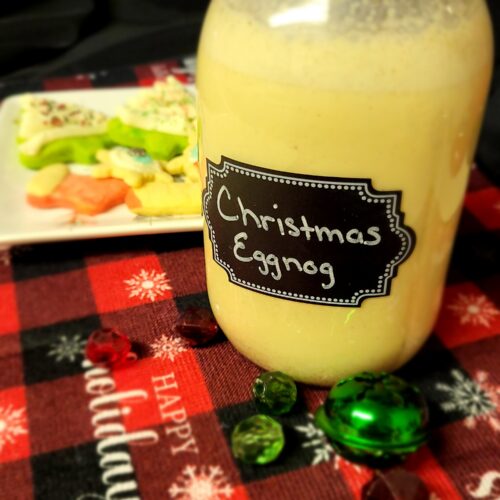 Christmas Eggnog with cookies